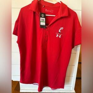 University of Cincinnati Under Armour Vibrant Red Polo